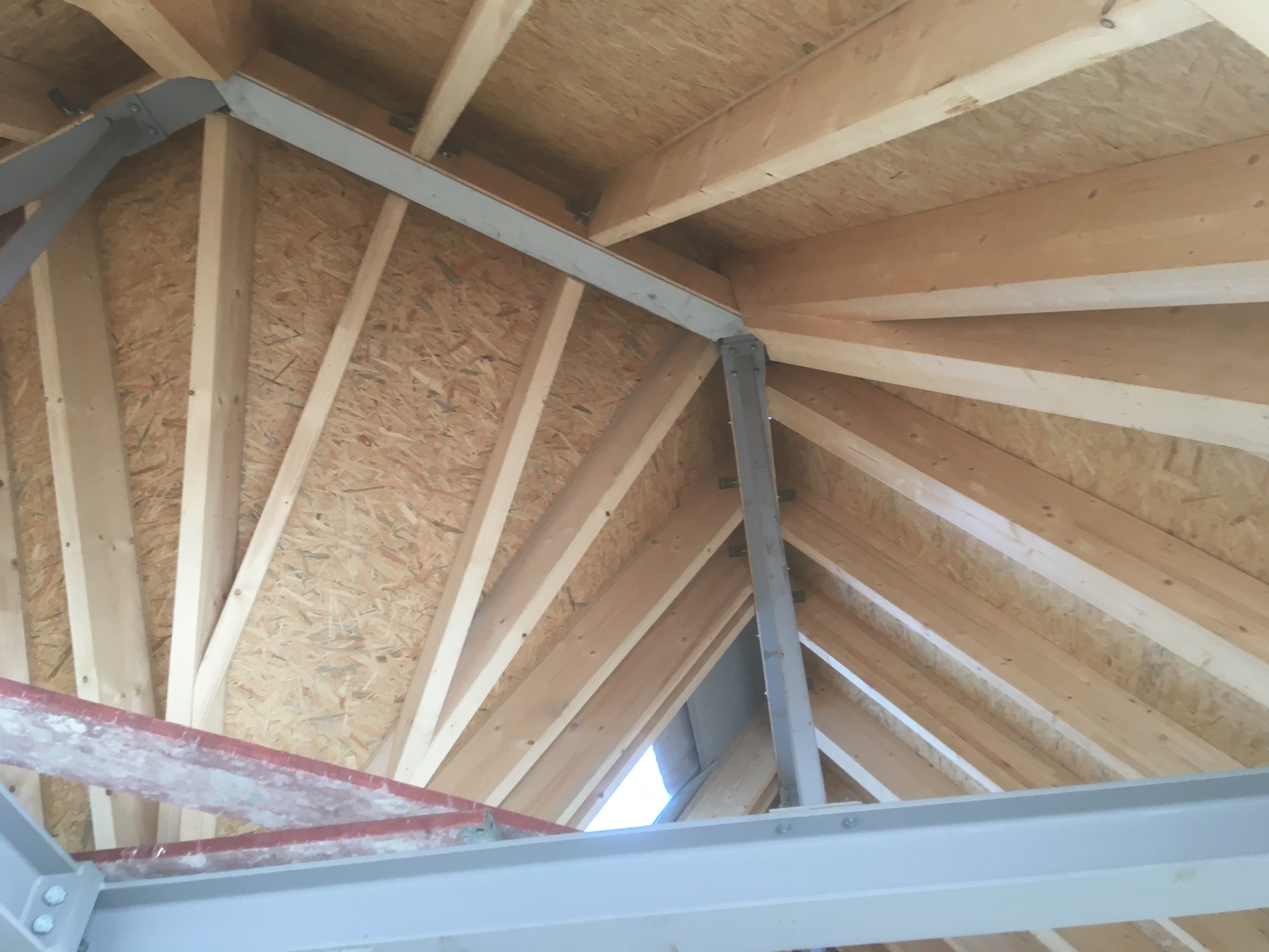 wood roof construction